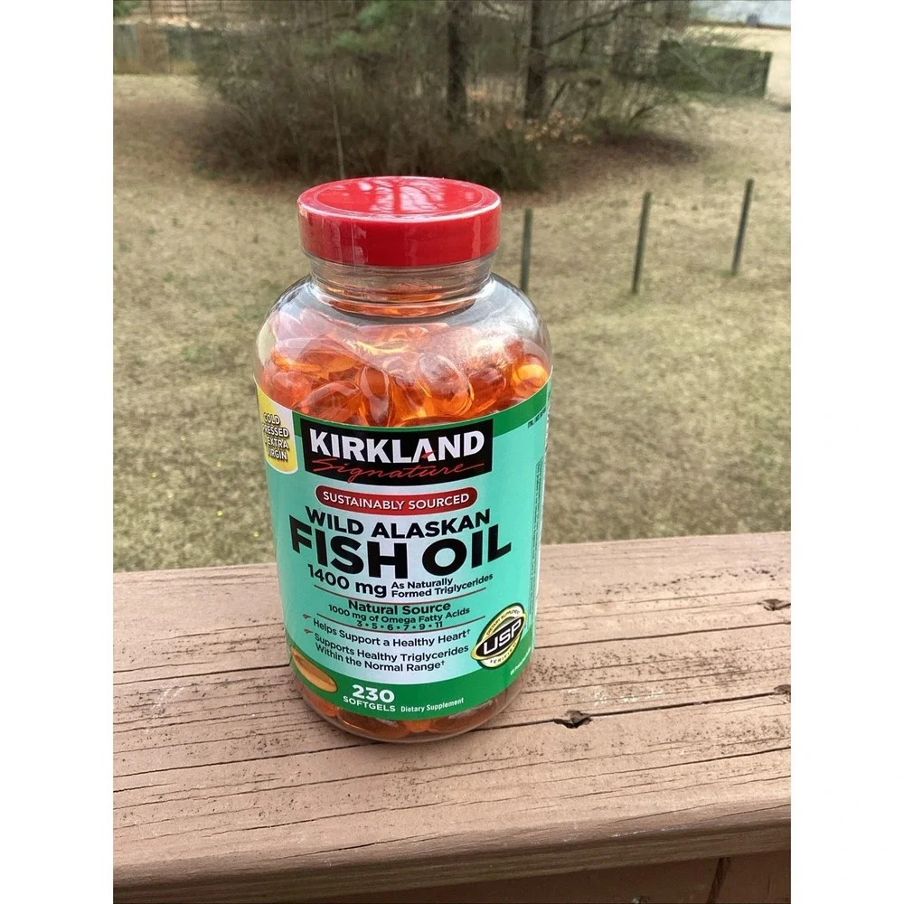 Kirkland signature wild alaskan fish oil 1400 mg 230 soft gel Exp 09/2027 Sealed